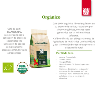 Café en Grano Orgánico línea Sostenible 454 g
