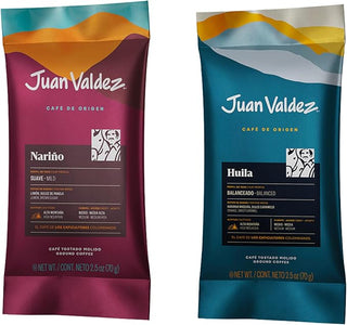 Kit con 4 sobres de café molido Línea Orígenes: Antioquia, Sierra Nevada, Huila, Nariño | 4 Bolsas de 70 g cada una
