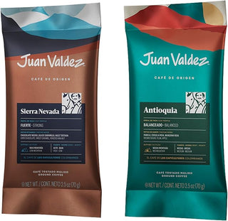 Kit con 4 sobres de café molido Línea Orígenes: Antioquia, Sierra Nevada, Huila, Nariño | 4 Bolsas de 70 g cada una