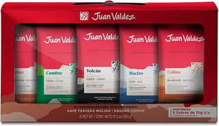 Kit de 5 sobres de café molido Línea Premium: Volcán, Colina, Cumbre, Macizo | 5 Bolsas de 70 g cada una