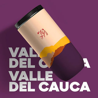 Termo de acero inoxidable "Valle del Cauca" para café, bebidas frías o calientes de 16 oz (473 ml)